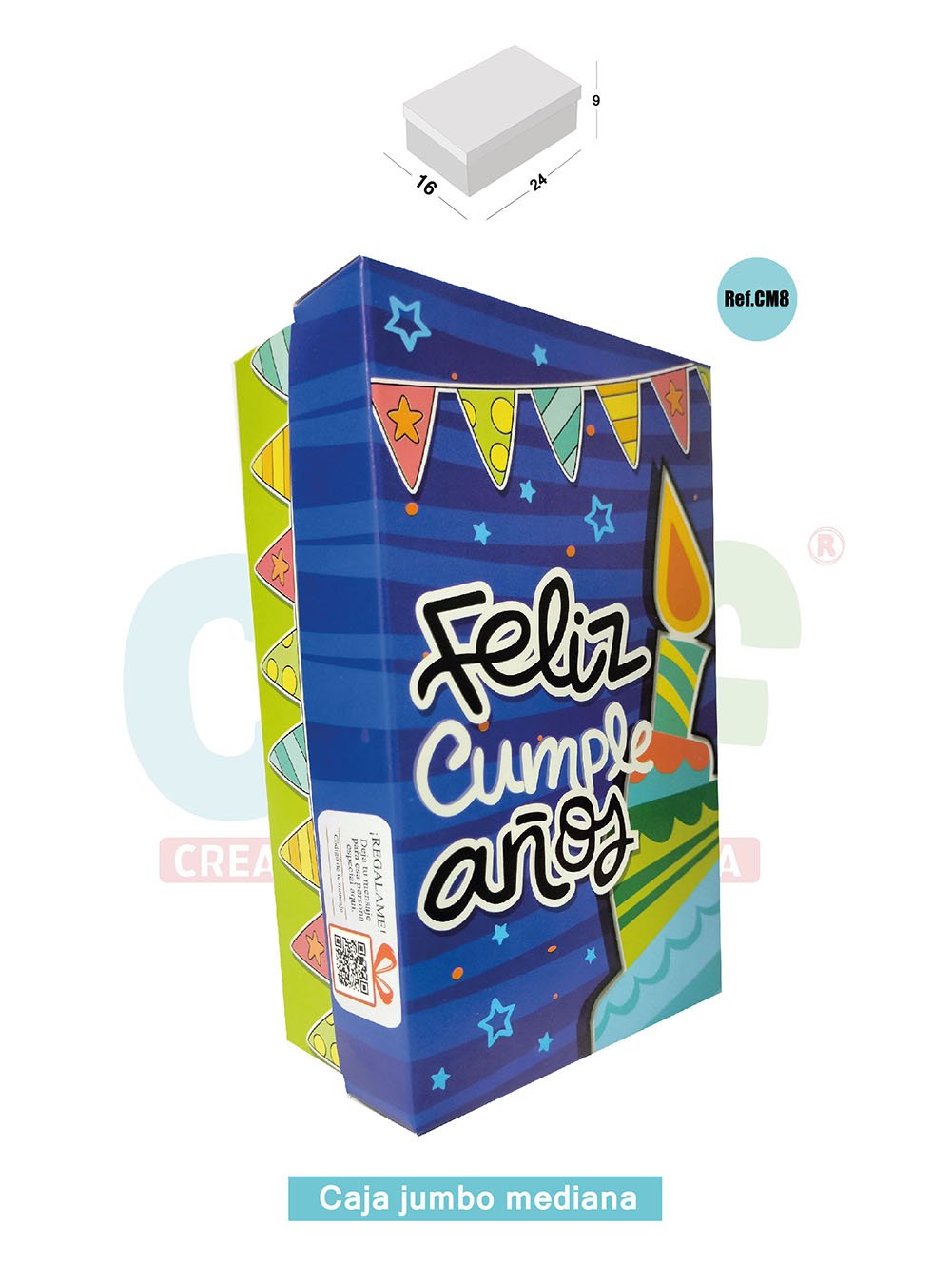 CAJA JUMBO COLOR MEDIANA  CM8