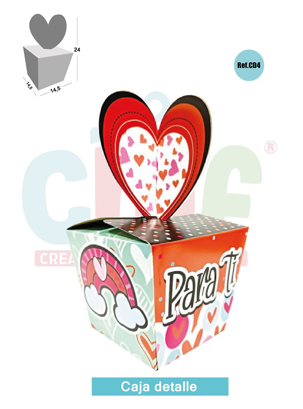 CAJA DETALLE DETALLE CORAZON CD4