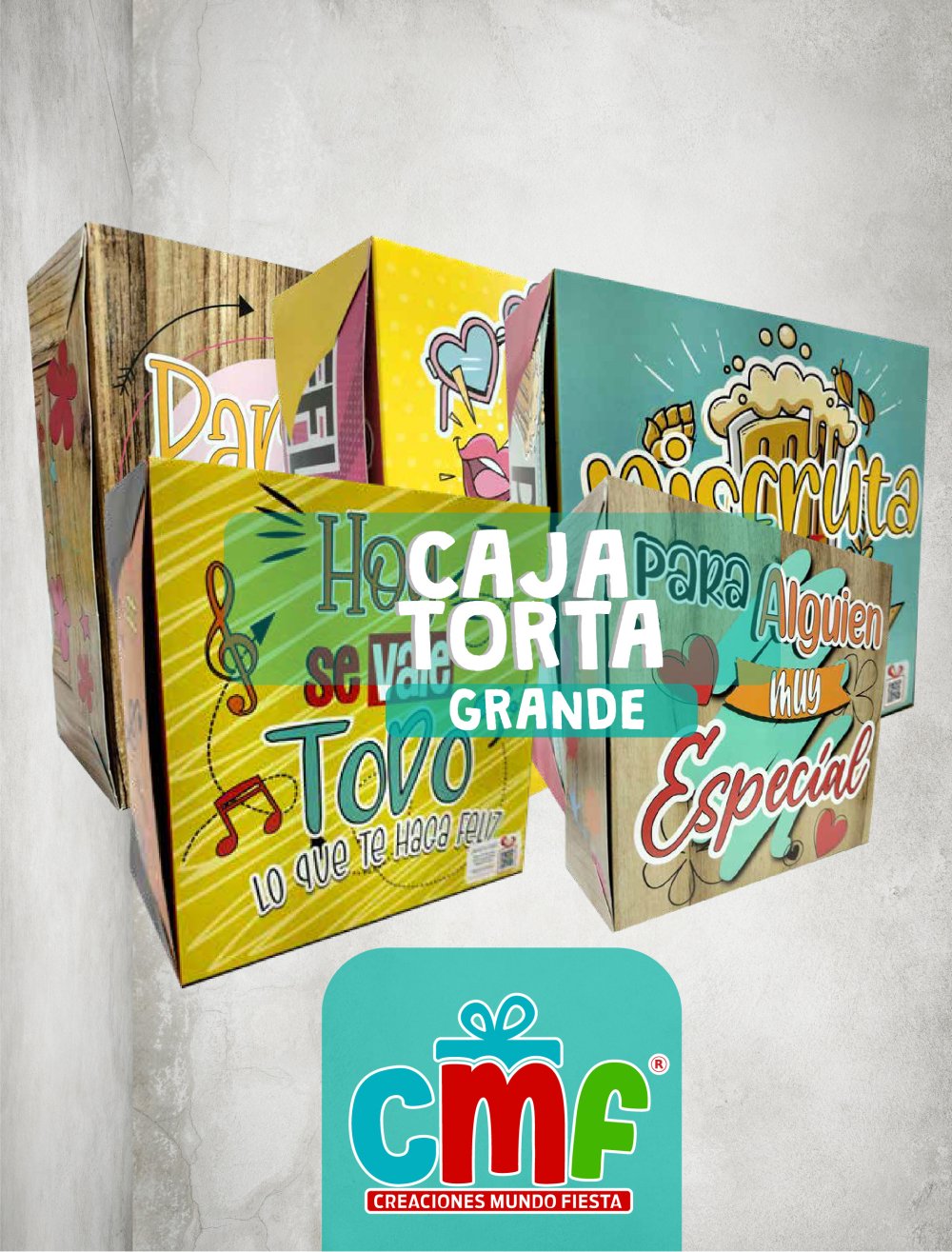  CAJA TORTA GRANDE COLOR