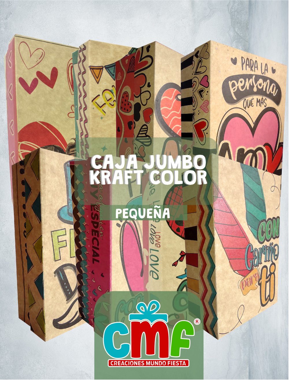 CAJA JUMBO KRAFT COLOR PEQUEÑA