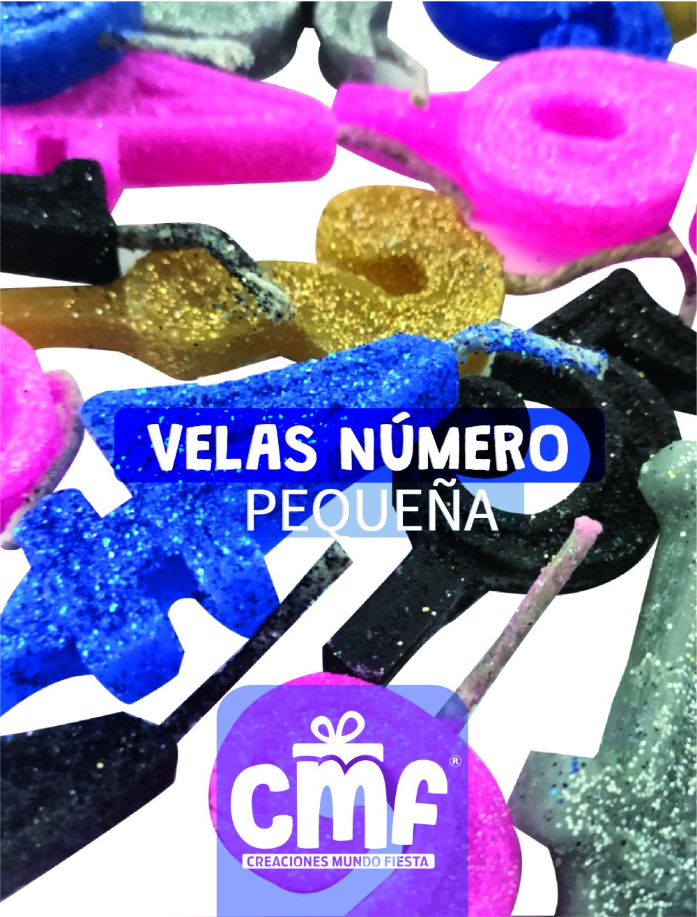 VELA ESCARCHADA NUMERO PEQUEÑO