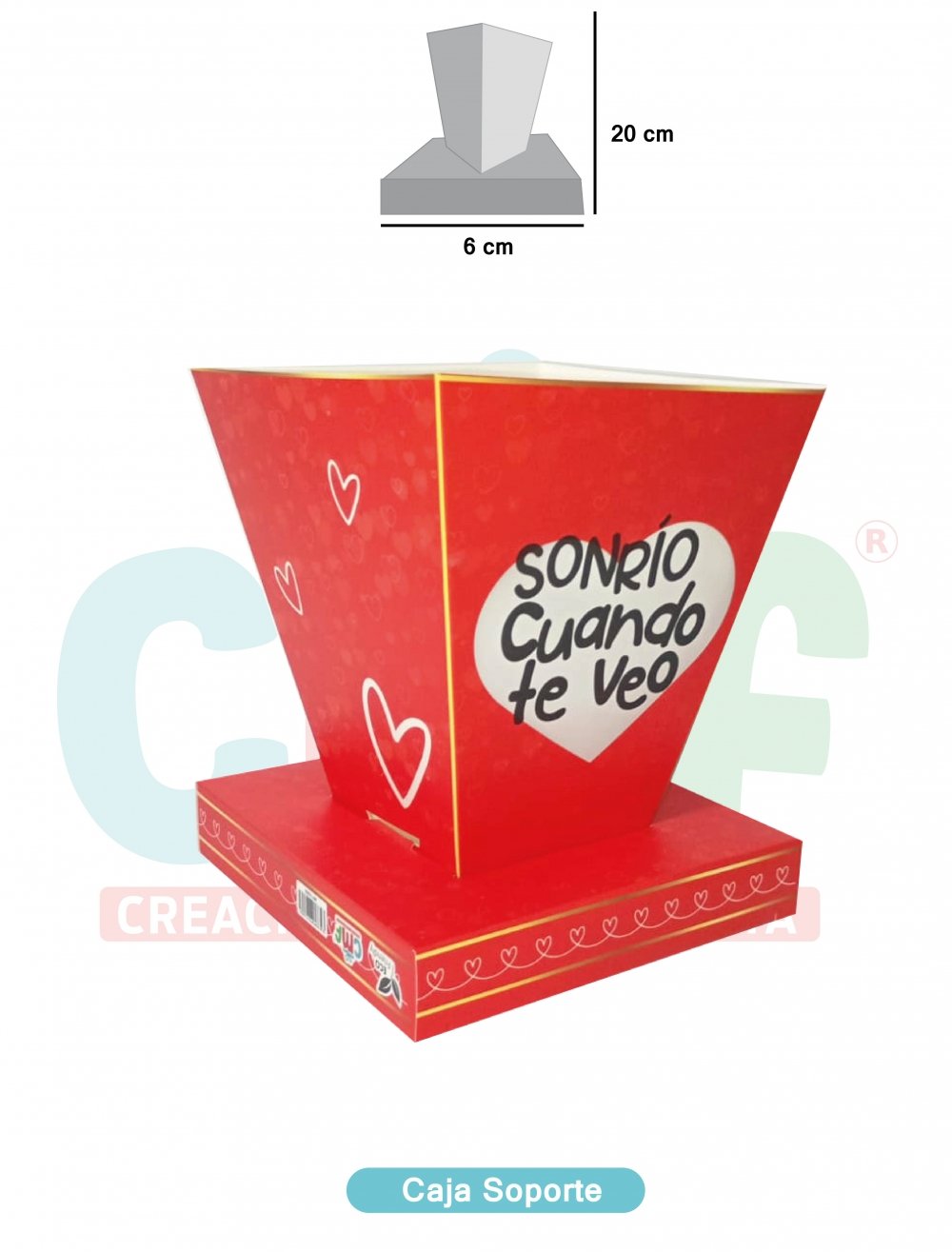 CAJA SOPORTE FLORES