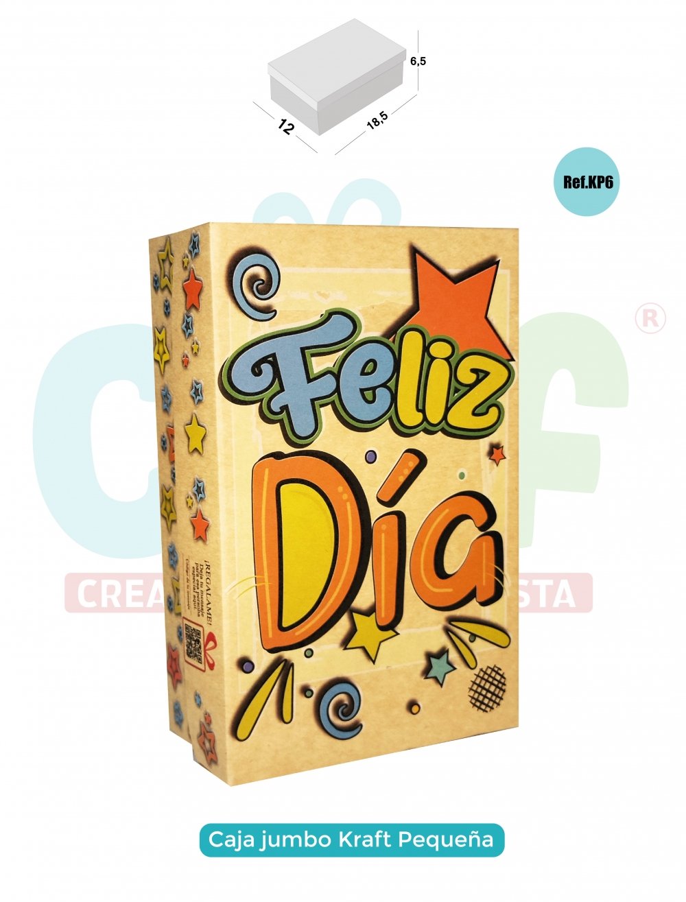 CAJA JUMBO KRAFT COLOR PEQUEÑA  KP6