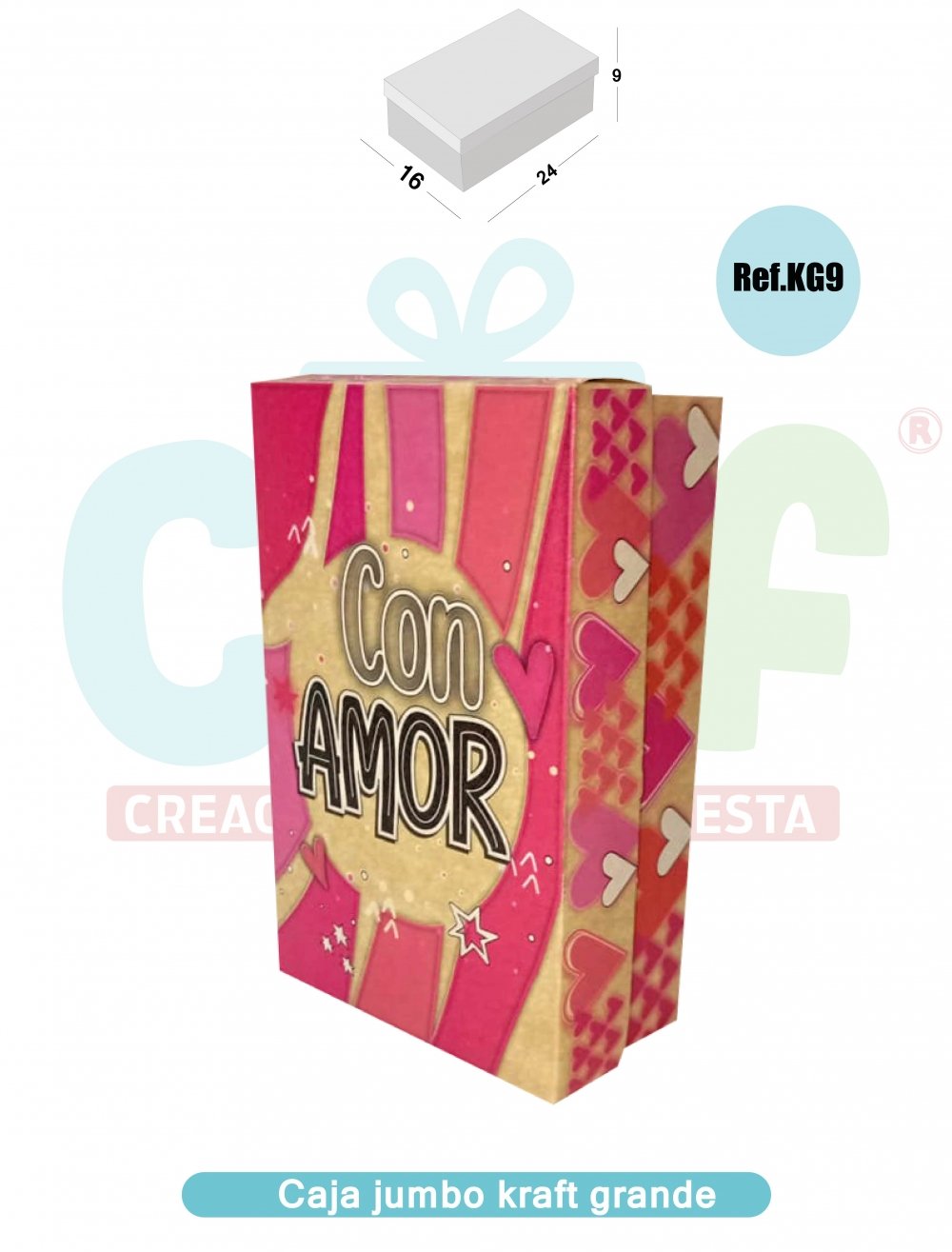 CAJA JUMBO KRAFT COLOR GRANDE   KG9