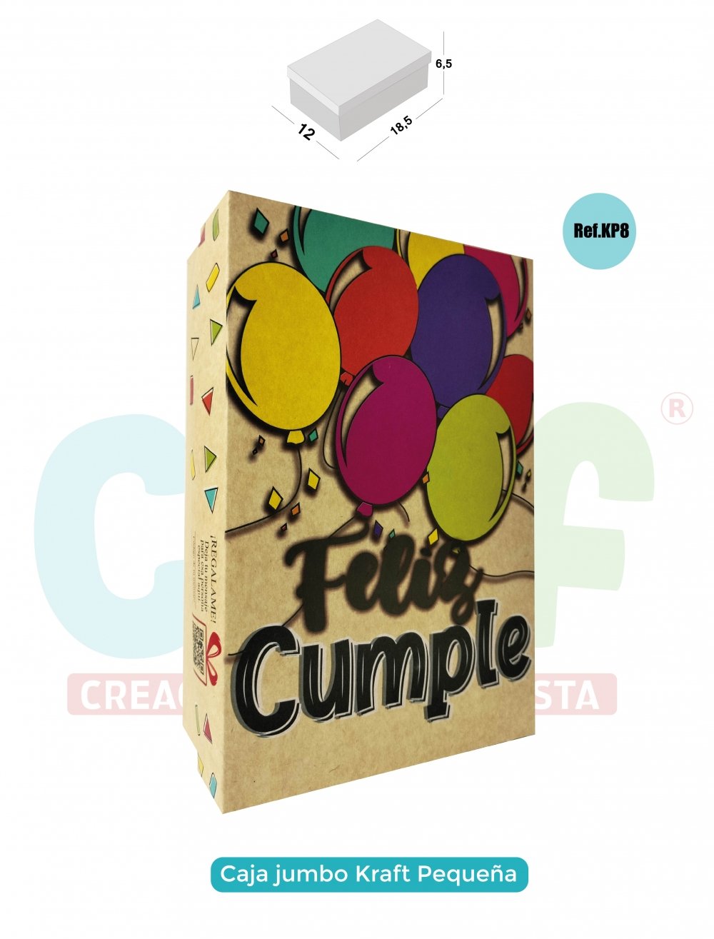 CAJA JUMBO KRAFT COLOR PEQUEÑA  KP8