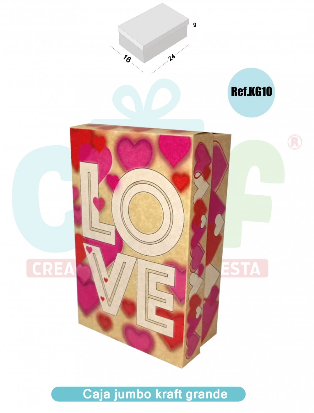 CAJA JUMBO KRAFT COLOR GRANDE   KG10