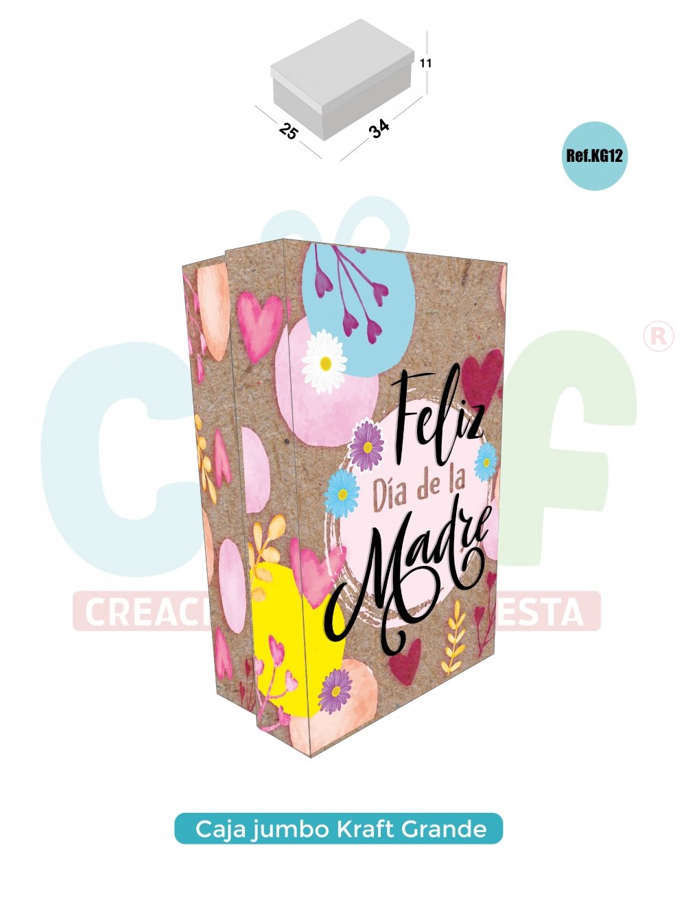 CAJA JUMBO KRAFT COLOR GRANDE   MADRE KG12