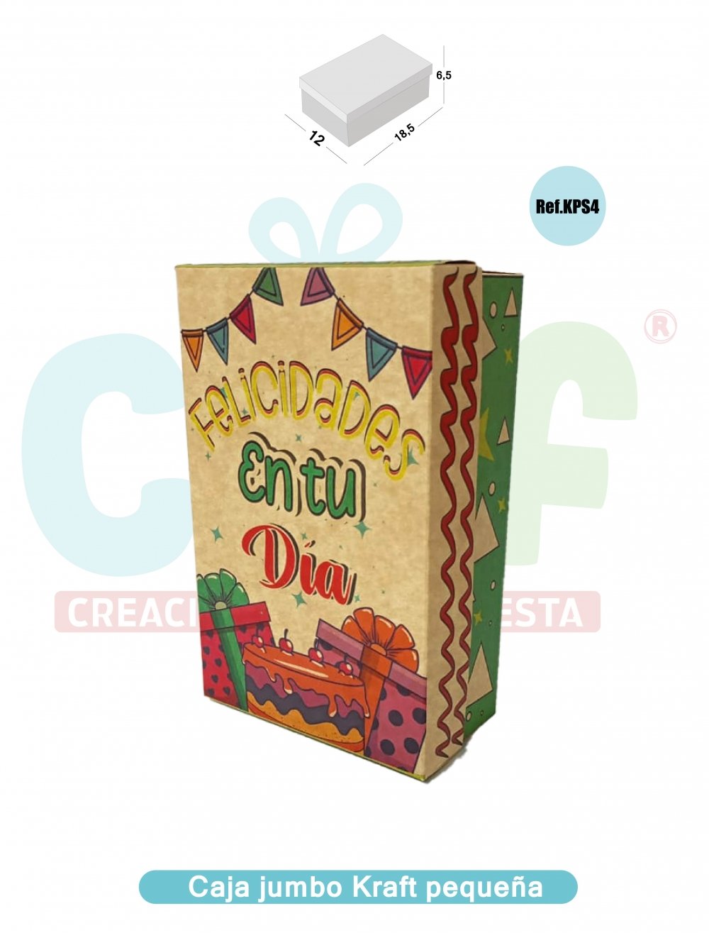 CAJA JUMBO KRAFT COLOR PEQUEÑA  KPS4